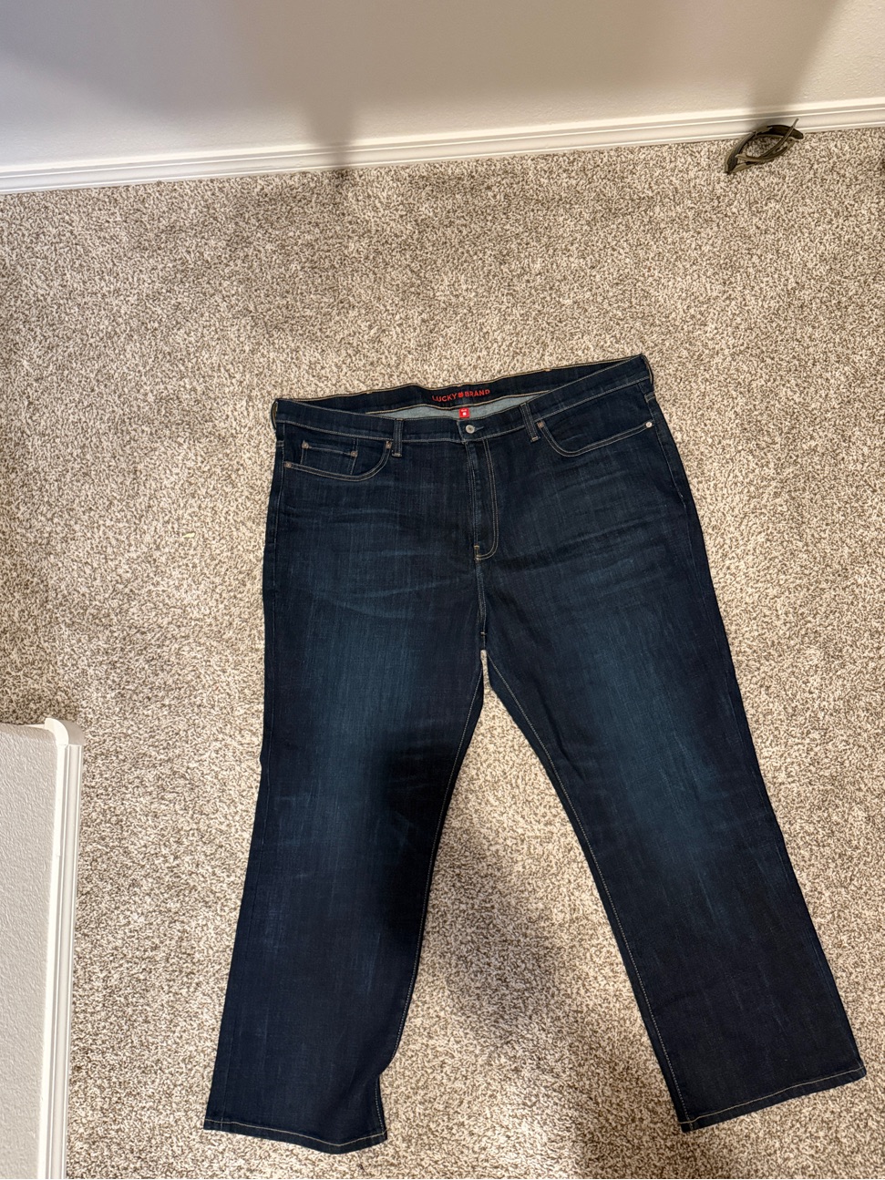 Lucky Brand Mens Dark Indigo Relaxed Jeans